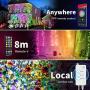 Christmas 32.8ft LED Fairy Strip Lights,Smart Led Lights Strips Compatible with Alexa/Google Home, Ir Remote APP Control Music Sync Color Changing USB Fairy String Lights for Bedroom, Home Decoration