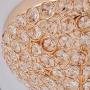 SOTTAE Elegant 2 Lights Crystal Cental Shade Bronze Gold Finish Bedroom Living Room Hallway Kids Room Modern Crystal Chandelier Ceiling Light, Ceiling Chandelier Size 11.8''