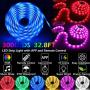 LED Strip Lights, Wifi Wireless Smart Light Strip Works with Alexa Googl LED Strip Light APP Control with Remote, Music Sync Tape Lights,LED Lights Rope Lights for Bedroom, TV, Kitchen, Bar Decoration