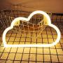 LED Signs Neon Lights for Wall Decor,USB or Battery Decor LED Light,Neon Signs for Bedroom,Decorative LED Neon Light Sign for Bar,Christmas,Home Party,Kids,Girls Living Room (Cloud-Warm White)