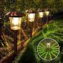 Otdair Solar Pathway Lights Outdoor, Solar Path Lights Waterproof IP65, Solar Landscape Lighting Outdoor with 201 Stainless Steel, 2 Modes, for Garden, Landscape, Path, Yard, Patio, Warm White, 4 PCS