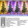 XUNXMAS Color Changing Christmas String Lights Indoor Outdoor 11 Modes, 109ft 300 LEDs Warm White Multi Color Fairy Lights, Connectable Waterproof Christmas Tree Lights with Timer Remote (Green Wire)
