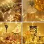 JMEXSUSS 200 LED Christmas Lights Indoor Outdoor, Warm White Christmas Tree Lights Clear Wire, 66ft 8 Modes Waterproof Twinkle Fairy String Lights Plug in for Xmas Room Bedroom Wedding Party