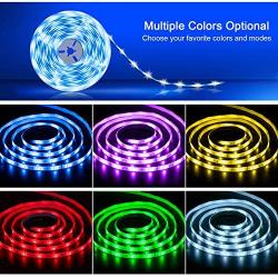 WiFi LED Strip Lights,Tsanhoo 16.4ft RGB LED Strip Lights,Waterproof LED Light Strips with Remote APP Control,Color Changing LED Strip Lights for Bedroom Decoration