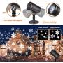 Christmas Snowflake Projector Lights, Weatherproof Led Projector Outdoor and Indoor, White Adjustable Snowflake Projector with Upgrade Wireless Remote Control, Spotlights Decor, Holiday,Wedding