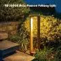 Focolux Garden Pathway Lights Outdoor, Yard Lights Cordless, LED Walkway Floor Lighting, IP65 Waterproof Landscape Column Bollard Lighting for Patio, Lawn(Warm White 9W)