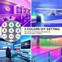 Onforu 66ft LED Strip Lights, RGB Dimmable LED Light Strip, LED Lights for Bedroom, Color Changing Room Light with Remote, 24V Colored LED Tape Light, 5050 RGB Rope Light for Party, TV Backlight, Bar