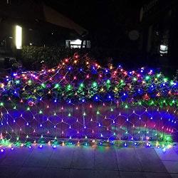 Christmas Net Lights, Connectable 11.5ft x 5ft 360 LED 8 Modes Low Voltage Mesh Fairy String Lights, Net String Christmas Lights for Garden, Bushes, Wedding, Xmas Tree Decorations (Multicolor)