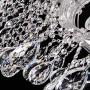 Fashionou Crystal Chandelier with 8 Lights, Modern Chandelier with Classic, Empire Candle Style, Gold Frame Modern Pendant Light Fixtures for Dining Room, Living Room and Bed Room(Bulb NOT Included)