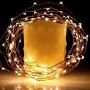 200 Led Fairy Lights 66Feet Starry String Lights Waterproof Firefly Lights Warm White on Copper Wire UL Adaptor Included, for Indoor Outdoor Christmas Decorative Patio Wedding Garden
