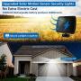 GSBLUNIE Solar Security Lights Outdoor,Super Bright Solar Motion Sensor Light with 3 Adjustable Heads,1500ML 6000K,IP65 Waterproof Flood Light Outdoor for Garage,Yard,Patio,Entryways,Garden