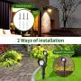 Solar Lights Outdoor, Solar Landscape spotlights 10 LED Solar Lights, 2-in-1 Waterproof Adjustable Solar Powered Wall Lights for Yard Garden Driveway Porch Walkway Pool Patio ( 2 Pack) (Multi-Color)