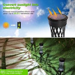 Solar Lights Outdoor Upgraded Bright 6Pack Solar Pathway Lights Waterproof Auto On / Off Garden Lights Wireless Sun Powered Landscape Lighting for Yard Patio Walkway Landscape Spike Path Light（6 Pack)