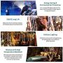 Meteor Shower Rain Light Masqudo LED Meteor Shower Light 30cm 10 Tube 240 LEDs Christmas Lights Falling Rain Drop Icicle String Lights for Christmas Trees Halloween Decoration Holiday (White UL Plug )