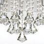 DINGGU Flush Mounted 3 Light Chrome Finish Modern Chandelier Ceiling Light Fixtures for Bedroom,Living Room,Dinng Room