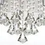 DINGGU Flush Mounted 3 Light Chrome Finish Modern Chandelier Ceiling Light Fixtures for Bedroom,Living Room,Dinng Room