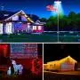 PUHONG American Flag net Lights,420 LED USA Flag String Lights,Outdoor Waterproof Patriotic Ornaments for Independence Day National Day July 4th Memorial Day Christmas New Year Party Yard Decor