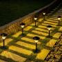 Solpex Solar Pathway Lights 6 Pack, Solar Path Lights Outdoor Warm White, Waterproof Glass Metal Automatic Solar Landscape Lights for Path, Garden, Yard and Walkway