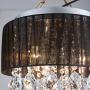 Saint Mossi 11'' Black Chrome Modern K9 Crystal Chandelier Lighting LED 3-Light Ceiling Light Fixture Pendant Lamp for Dining Room Bathroom Raindrop Light Fixture