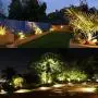ZUCKEO 5W LED Landscape Lights 12V 24V Garden Lights Waterproof Warm White Walls Trees Flags Outdoor Landscape Spotlights with Stakes (8 Pack)