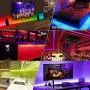 LED Light Strip 55ft AveyLum Flexible RGB Rope Lights 5050 SMD 480 LEDs Non Waterproof IP20 16M Tape Light with 44 Keys Wireless Controller and 24V Power Adapter for Home Kitchen Party TV Deco