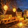KOOPER 2 Pack Solar Lantern, Hanging Retro Solar Lights Outdoor Solar Garden Lights Yard Decor for Tree Fence Patio, Warm Light