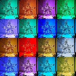 Ollny Fairy Lights 100 LEDs 33ft Fairy String Lights 16 Colors Changing USB Powered Christmas String Lights with Remote Silver Wire Lights for Bedroom Indoor Wedding Patio Party Waterproof Decoration