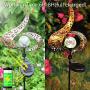 Solar Garden Lights Outdoor Decorative, 2 Pack Metal Solar Stake Lights Outdoor, Crack Glass Ball Led Waterproof Solar Garden Decor for Yard Patio Lawn Pathway Walkway -Warm White