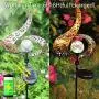 Solar Garden Lights Outdoor Decorative, 2 Pack Metal Solar Stake Lights Outdoor, Crack Glass Ball Led Waterproof Solar Garden Decor for Yard Patio Lawn Pathway Walkway -Warm White