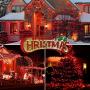 zerproc Red Christmas Lights, 33ft 100 LED String Lights, 120V UL Certified Xmas Tree Lights for Christmas, Halloween, Patio, Holiday, Party, Home, Indoor and Outdoor Decoration