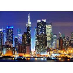 wall26 - Lower Manhattan from Across The Hudson River in New York City. - Removable Wall Mural | Self-Adhesive Large Wallpaper - 100x144 inches