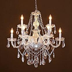 Saint Mossi Modern Contemporary Elegant Crystal Glass Chandelier Pendant Ceiling Lighting Fixture - 9 Lights