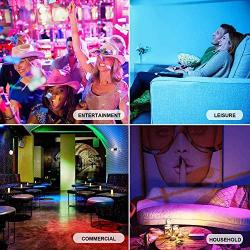 LED Color Changing Light Bulb with Remote Control,10W E26 RGB+Daylight White LED Bulbs Dimmable with Memory Function,Ideal Lighting for Home Decoration,Stage,Bar,Party,2-Pack