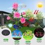 Fuzaws Solar Lights Outdoor Rose Flower, 2 Pack Solar Powered Garden Decorations with 10 Bigger Rose Flower, WaterproofLights for Garden Patio Yard Pathway Decoration (Pink Rose)