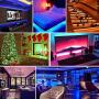 LED Strip Lights, 32.8ft RGB LED Light Strips 300 LEDs SMD5050 Color Changing Light Strips, Voice and Music Sync Smart LED Tape Lights for Home, TV, Bar and Party Decoration-Remote Control