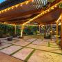Outdoor String Lights,100ft with 64 Dimmable G40 Glass LED Clear Bulbs UL Approval Waterproof Globe String Lights 1W 2700K Outdoor Lighting for Backyard Porch Cafe Party Wedding Garden