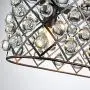 Saint Mossi Antique Bronze Frame with Clear Crystal Glass Chandelier Lighting 43'' inch Length Linear Chandelier for Kitchen Island, Dining Room Raindrop Crystal Chandeleir, Mossinal Collection