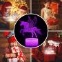 SZLTZK Unicorn Light for Girls 3D Optical Illusion Unicorn Lamp Bedroom Light Best Birthday Christmas Gifts with Dimmable Smart Touch Remote Control for Girl Boy Kid Child