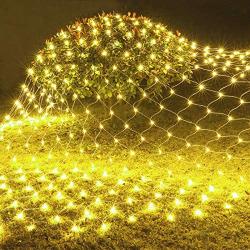 Testudo Net Mesh String Fairy Lights 200 LEDs, 6.6 Ft x 9.8Ft, 8 Modes, Outdoor Transparency String Lights Christmas Decorative Lights for Christmas Tree, Holiday, Party, Wedding. (Warm White)