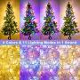 Decute Colors Changing Christmas Lights Outdoor Indoor 11 Modes Extendable, 99FT 300LED Christmas String Lights Warm White & Multicolor Changing Waterproof Tree Light with Timer Remote