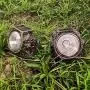 Solar Garden Rock Lights Outdoor,Ronana 2 Pack 10 LED Waterproof Solar Powered Rock Light with Ground Plug， Outdoor Landscaping Spotlights, for Indoor and Outdoor Decoration