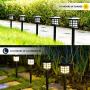 Solpex Solar Garden Lights,12 Pack Solar Path Lights, Solar Walkway Lights Outdoor, Solar Pathway Lights Outdoor Waterproof for Garden, Patio, Yard, Landscape, Pathway and Driveway(Warm White)