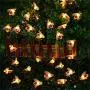 ER CHEN Solar Powered String Lights, 30 Cute Honeybee LED Lights, 15FT 8 Modes Starry Lights, Waterproof Fairy Decorative Lights for Outdoor, Wedding, Homes, Gardens, Patio, Party etc (Warm White)