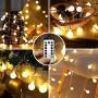 LE Battery Powered LED Globe String Lights Ball Fairy Lights with Remote, 16.4ft 50 LED 8-Mode Twinkle Lights with Timer, Indoor Outdoor Decorative Hanging Lights for Bedroom, Kids Room, Dorm, Camping
