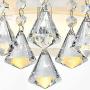 DINGGU Flush Mounted 3 Light Chrome Finish Modern Chandelier Ceiling Light Fixtures for Bedroom,Living Room,Dinng Room