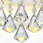 DINGGU Flush Mounted 3 Light Chrome Finish Modern Chandelier Ceiling Light Fixtures for Bedroom,Living Room,Dinng Room
