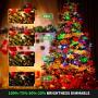 MZD8391 Color Changing Christmas String Lights Outdoor Indoor, 108FT 300 LED Warm White Multi Color Fairy Lights, END to END CONNECTABLE, Waterproof Christmas Tree Lights with Timer Remote