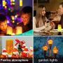 LED Flame Effect Light,4 Modes Fire Lights, USB Rechargable Candle Flame Table Lamp with Remote Contro& Timer Desk Lamp, Used in Living Room Bedroom Family Gathering bar Camping Party