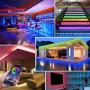 LED Strip Lights,65.6ft 4X16.4ft MOFUT Smart Led Lights 5050 RGB Led Light Strip Color Changing Led Strips with Bluetooth Controller Sync to Music Apply for TV Bedroom,Kitchen,Party,Bar and Home Decor