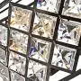 Maxax Flush Mount Crystal Chandelier 4 Lights Drum Pendant Lamp for Farmhouse,Dining Room Living Room, Kitchen